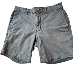 Flint and Tinder Mens Gray Chino Shorts Size 30 Casual Everyday